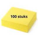 Eden Voordeelpak Multifunctionele Schoonmaakdoekjes - Gele Vaatdoekjes Microvezel - Set van 100