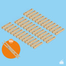 Houten wasknijpers (100 mm) - Set van 36 - 72 of 108 stuks