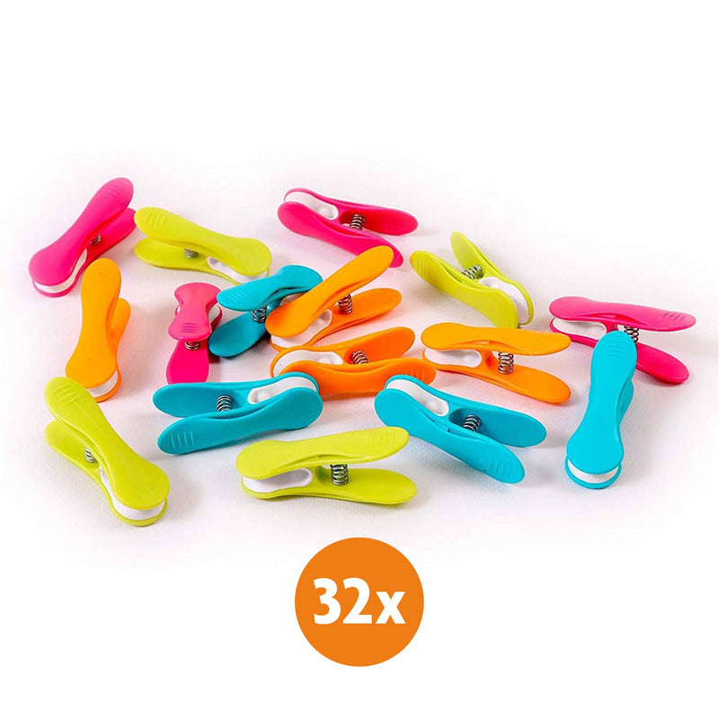 Laundryspecialist - Extra sterke wasknijpers met soft-grip - Set van 32 stuks