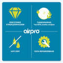 AIRPRO By Widex Strijkplank - 120x42 L Antraciet Original - 50% Sneller strijken - Extra duurzaam - Inclusief gratis Airpro Strijkplankhoes