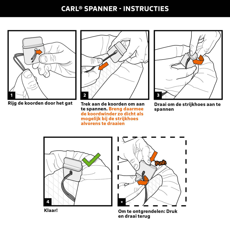 Carl Cord Winder - Spanner voor strijkplankovertrek