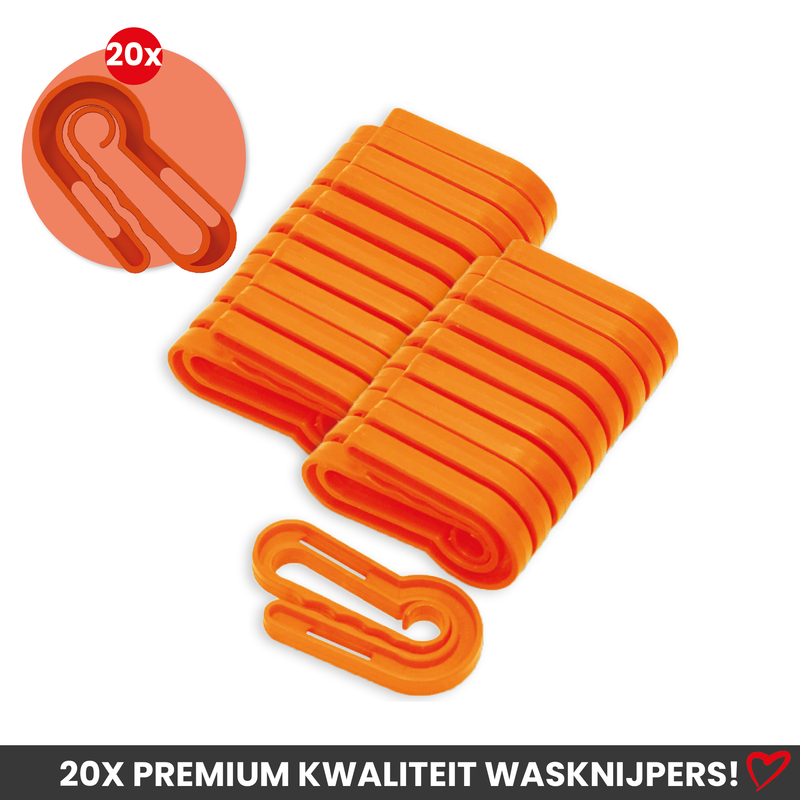 EasyPegs Wasknijpers Oranje (10-20-30-40-60 of 80 stuks)