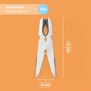 Laundryspecialist - Extra sterke wasknijpers met soft-grip - Set van 20 - 40 - 60 of 80 stuks grijs/wit