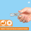 Laundryspecialist - Extra sterke wasknijpers met soft-grip - Set van 20 - 40 - 60 of 80 stuks grijs/wit