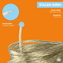 Waslijn met stalen kern 35 meter - Transparant