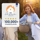 Waslijn met stalen kern 35 meter - Transparant