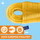 Waslijn met stalen kern 50 meter - Geel