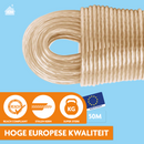 Waslijn met stalen kern 50 meter - Transparant