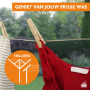 Waslijn met stalen kern 35 meter - Geel