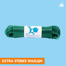 Waslijn met stalen kern 50 meter - Groen