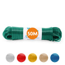 Waslijn met stalen kern 50 meter - Groen