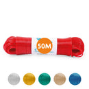 Waslijn met stalen kern 50 meter - Rood