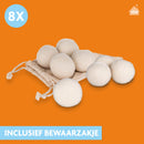 Drogerballen van natuurwol - Set van 8 stuks