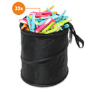 Wasknijperzak met ophanglus – Inclusief 20 soft-grip wasknijpers