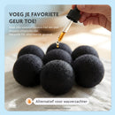 Drogerballen van natuurwol - Set van 6 stuks zwart