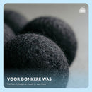 Drogerballen van natuurwol - Set van 6 stuks zwart