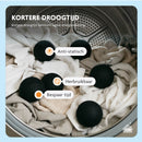 Drogerballen van natuurwol - Set van 6 stuks zwart