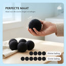 Drogerballen van natuurwol - Set van 6 stuks zwart