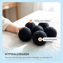 Drogerballen van natuurwol - Set van 6 stuks zwart