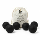 Drogerballen van natuurwol - Set van 6 stuks zwart