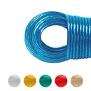 Waslijn met stalen kern 35 meter - Blauw