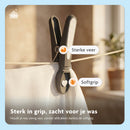 LaundrySpecialist Wasknijpers soft grip - Wit/grijs - 60 stuks