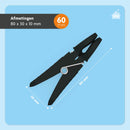 LaundrySpecialist Wasknijpers soft grip - Zwart - 60 stuks