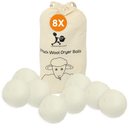 Drogerballen van natuurwol - Set van 8 stuks