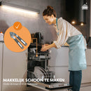 Knoflookpers - vaatwasserbestendig - inclusief gratis knoflookpeller en kwastje