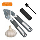 Knoflookpers - vaatwasserbestendig - inclusief gratis knoflookpeller en kwastje