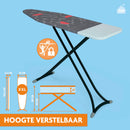 LaundrySpecialist strijkplank met hittebestendige parkeerzone - strijkoppervlak 137 x 38 cm - Inclusief gratis molton onderlegger - 3 laagse strijkplankhoes - Strijktafel