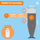 Strijkplankhoes met glijzone & hittebestendige parkeerzone - 3 Laags - Red dot