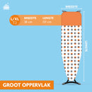 LaundrySpecialist strijkplank met hittebestendige parkeerzone - strijkoppervlak 137 x 38 cm - Inclusief gratis molton onderlegger - 3 laagse strijkplankhoes - Strijktafel