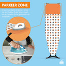 LaundrySpecialist strijkplank met hittebestendige parkeerzone - strijkoppervlak 137 x 38 cm - Inclusief gratis molton onderlegger - 3 laagse strijkplankhoes - Strijktafel