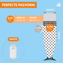 Strijkplankhoes met glijzone & hittebestendige parkeerzone - 3 Laags - Stippen