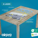 AIRPRO By Widex 6 laagse strijkdeken L - 100 x 65 - Flagstones Lila