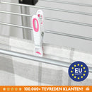 Laundryspecialist - Extra sterke wasknijpers met soft-grip - Set van 20 - 40 - 60 of 80 stuks wit/multicolor