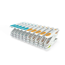 Laundryspecialist - Extra sterke wasknijpers met soft-grip - Set van 20 - 40 - 60 of 80 stuks wit/multicolor