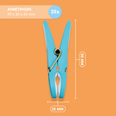 Laundryspecialist - Extra sterke wasknijpers met soft-grip - Set van 20 - 40 - 60 of 80 stuks