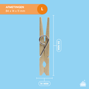 Houten wasknijpers (84 mm) - Set van 36 - 72 of 108 stuks