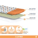 Strijkplankhoes met hittebestendige parkeerzone - 3 Laags - Oranje