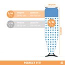 Strijkplankhoes met hittebestendige parkeerzone - 3 Laags - Lichtblauw