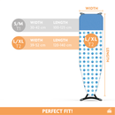 Strijkplankhoes met hittebestendige parkeerzone - 3 Laags - Lichtblauw