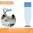 Strijkplankhoes met hittebestendige parkeerzone - 3 Laags - Lichtblauw