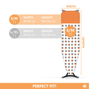 Strijkplankhoes met hittebestendige parkeerzone - 3 Laags - Oranje