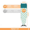 Strijkplankhoes met hittebestendige parkeerzone - 3 Laags - Groen